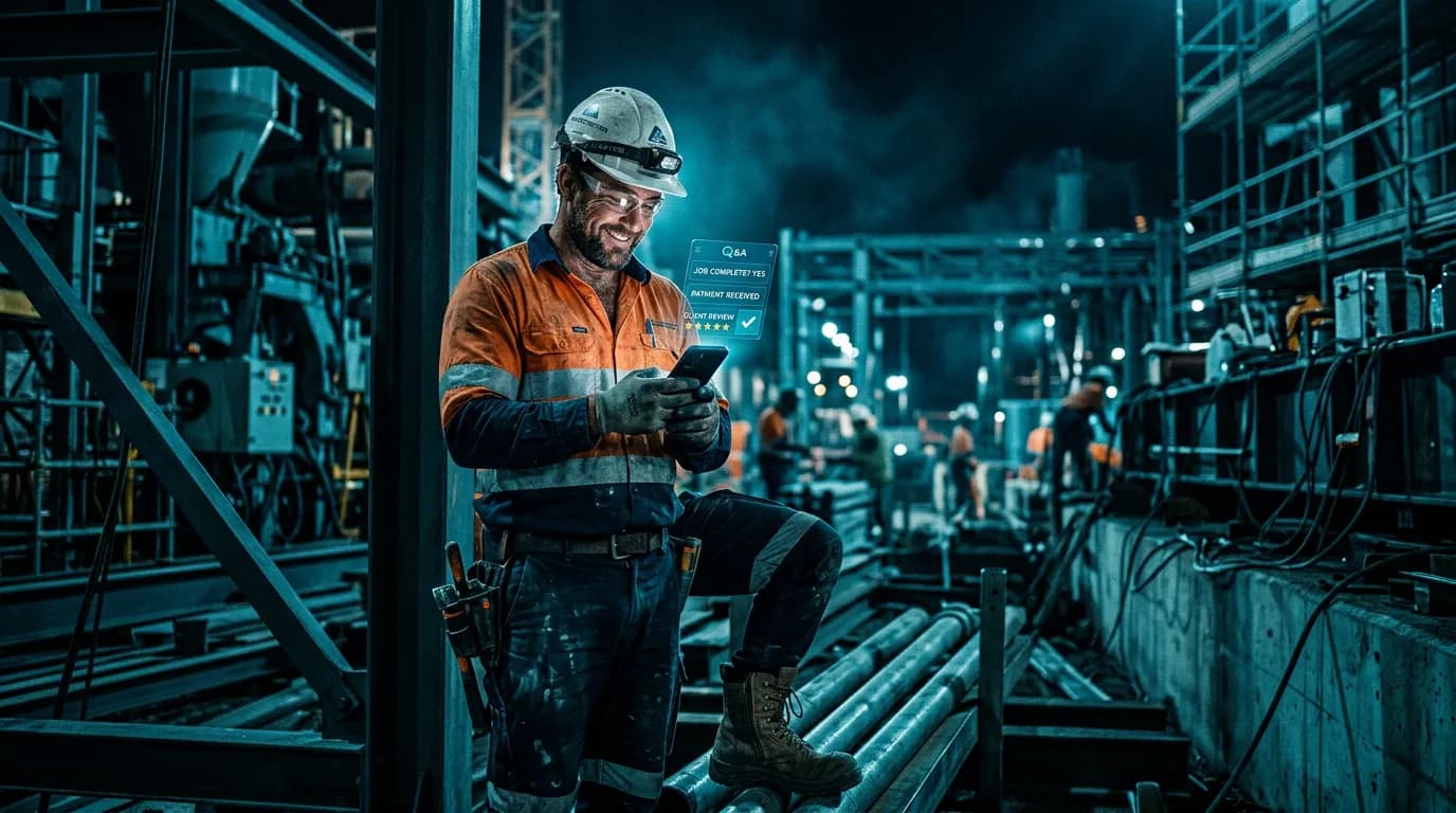 Tradie checking website FAQ answers